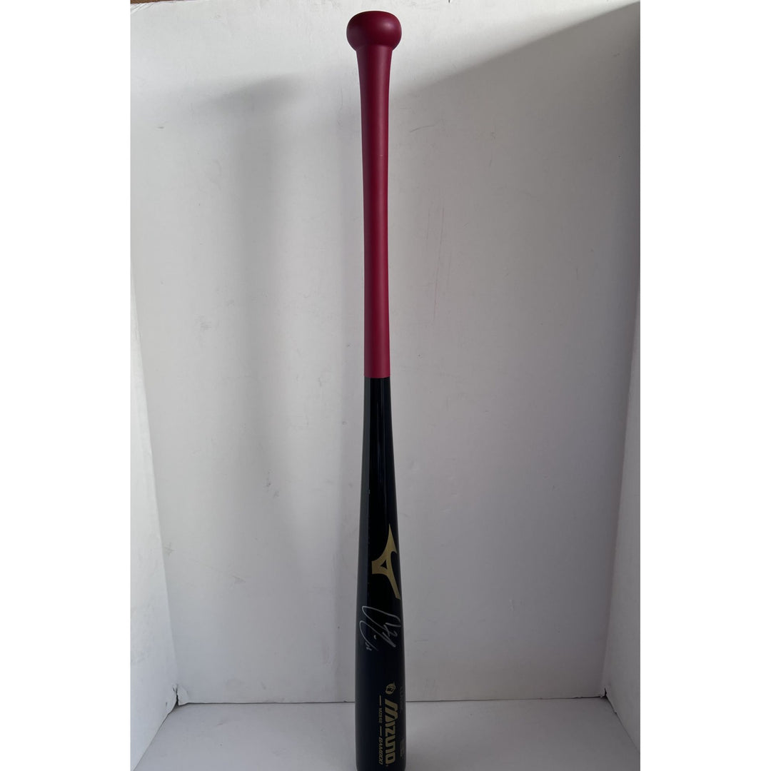 New York Mets Francisco Lindor Mizuno MLB game model bat signed with proof