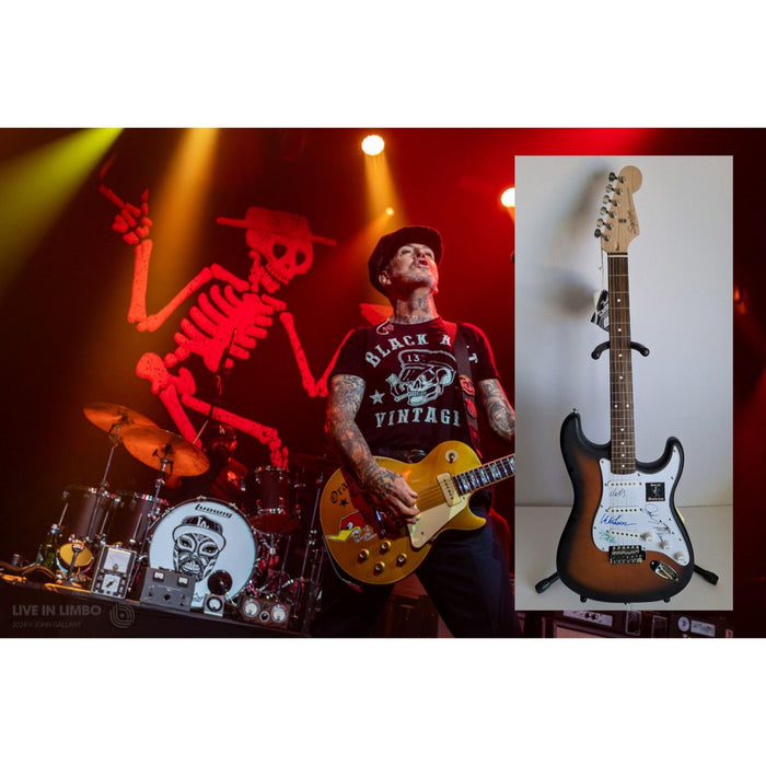 Mike Ness, Social Distortion Fender Stratocaster Squier electric guitar signed with proof