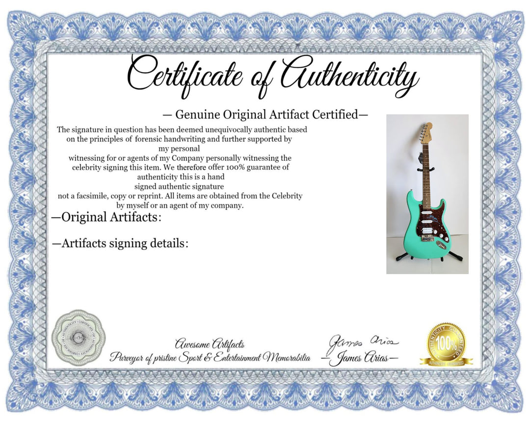 Benson Boone authentic Fender Stratocaster Squier electric guitar signed with proof