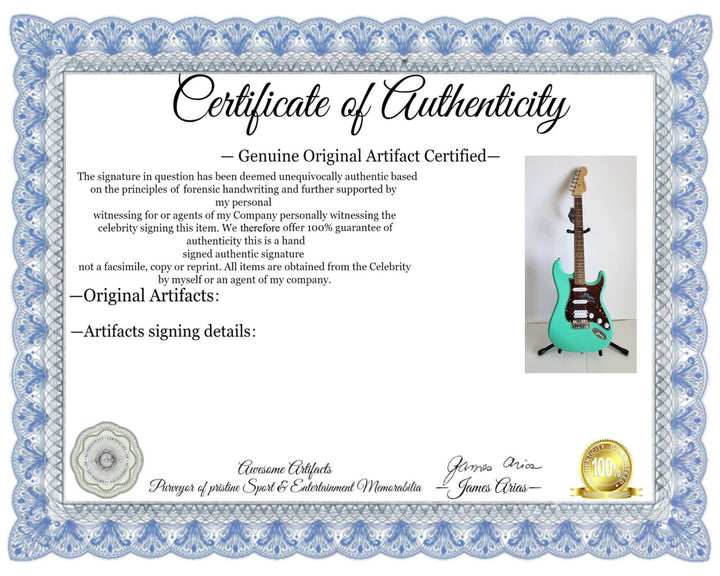 Benson Boone authentic Fender Stratocaster Squier electric guitar signed with proof