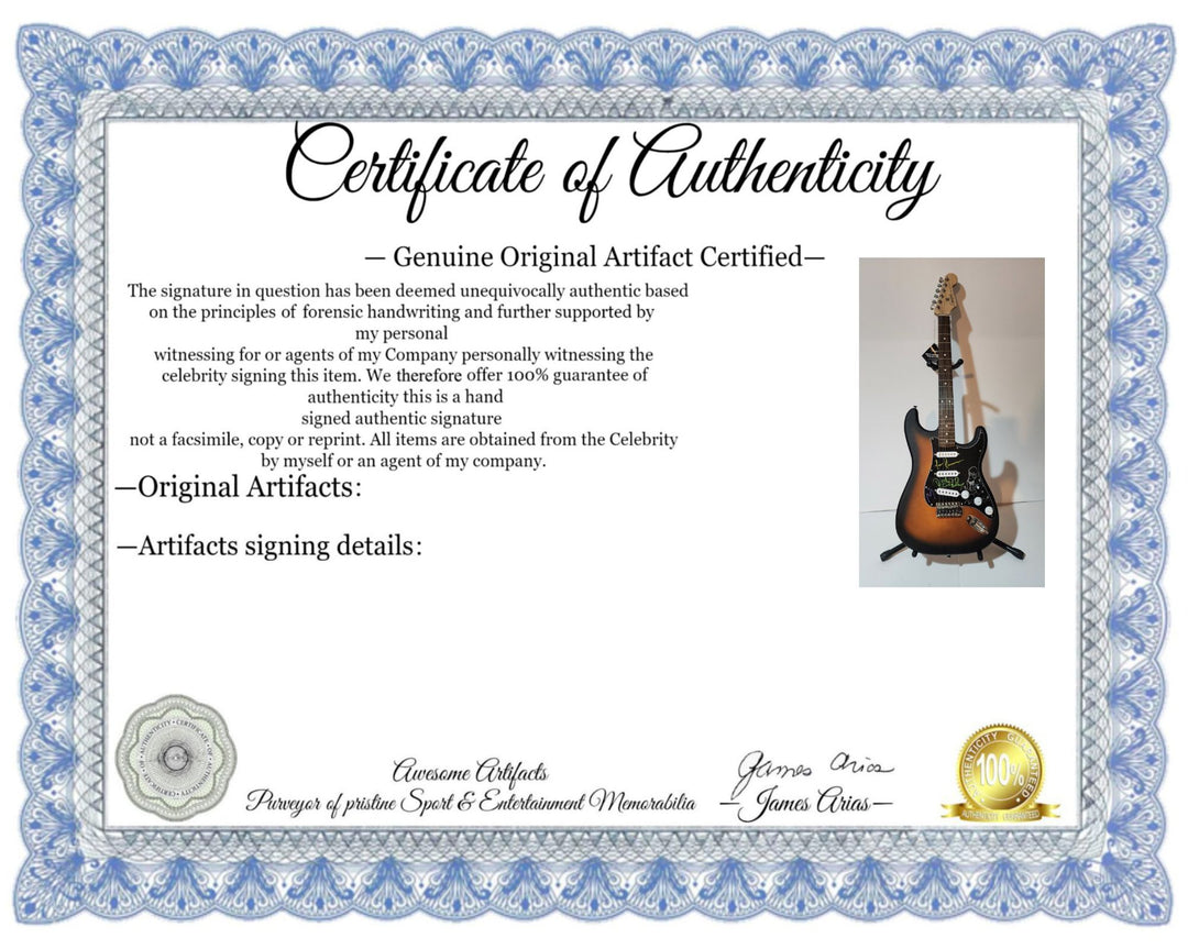 Tool: Maynard James Keenan Danny Carey, Justin Chancellor, Adam Jones authentic Fender Stratocasterelectric guitar signed with proof