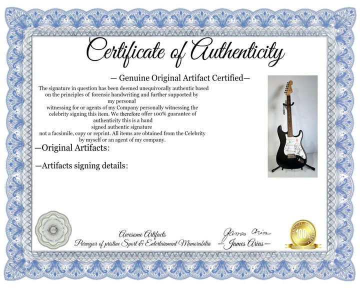 Tool Maynard James Keenan Danny Carey, Justin Chancellor, Adam Jones Fender Stratocaster electric guitar signed with proof