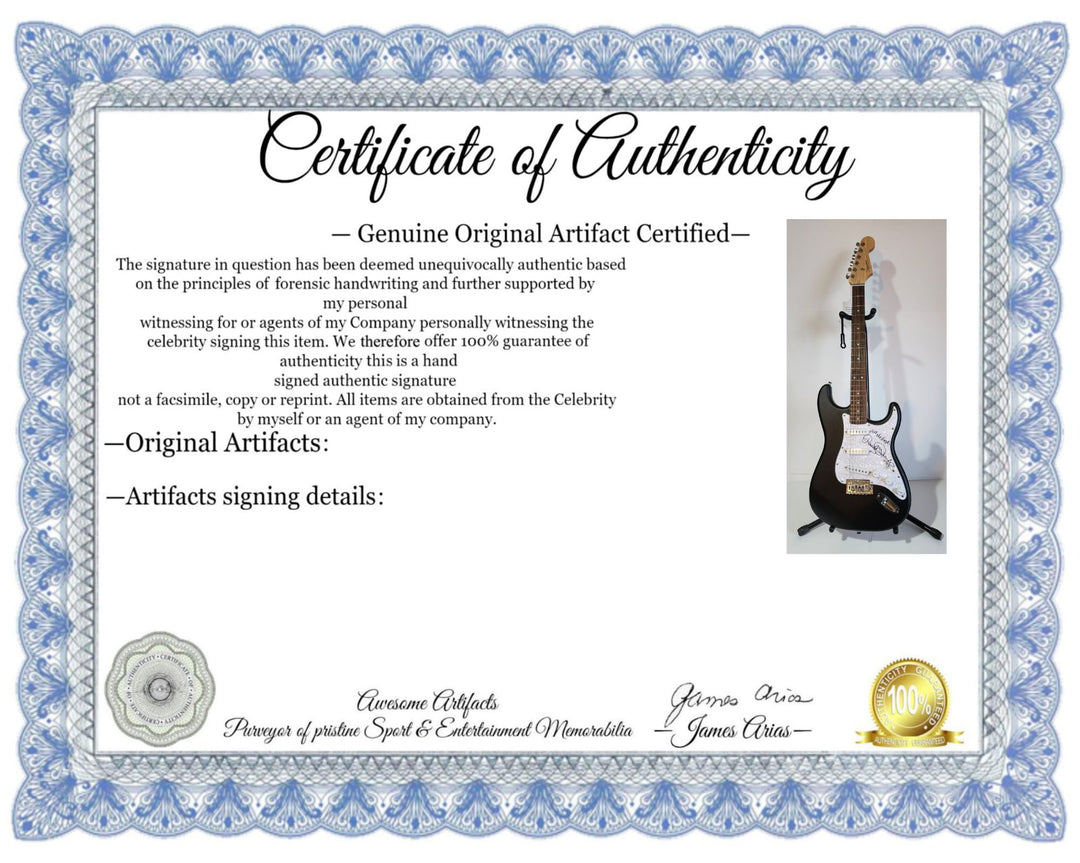 Randy Rhoads, Fender Stratocaster electric guitar signed with proof