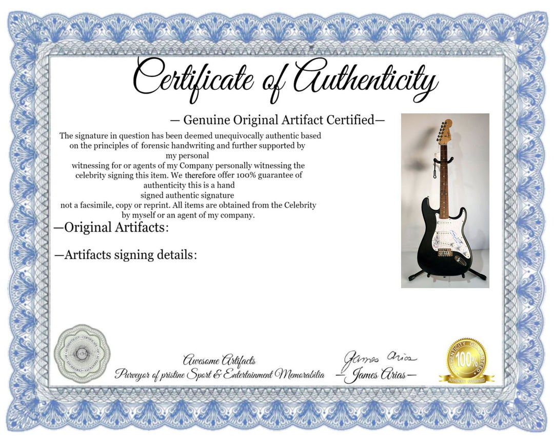 Eric Clapton and BB King, Fender Stratocaster electric guitar signed with proof