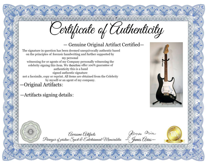Eric Clapton and BB King, Fender Stratocaster electric guitar signed with proof