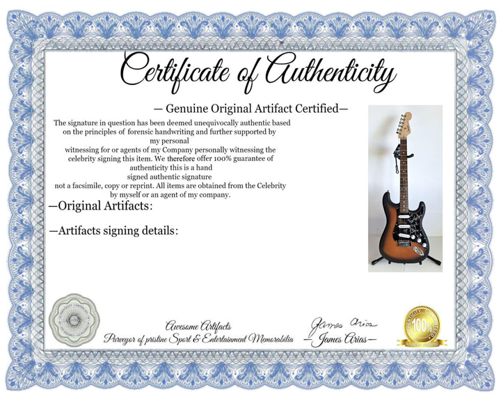 NIN Trent Reznor & Marilyn Manson Fender Stratocaster electric guitar signed with proof