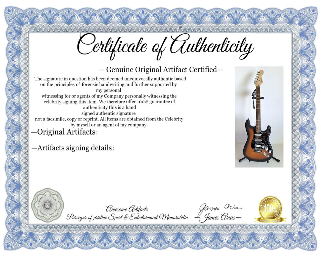 Rob Zombie & Marilyn Manson Fender Stratocaster electric guitar signed with proof