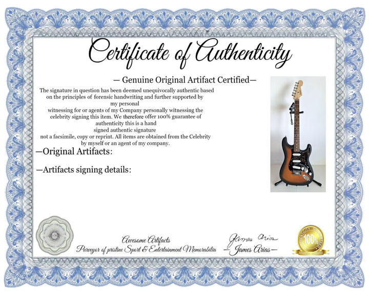 Rob Zombie & Marilyn Manson Fender Stratocaster electric guitar signed with proof