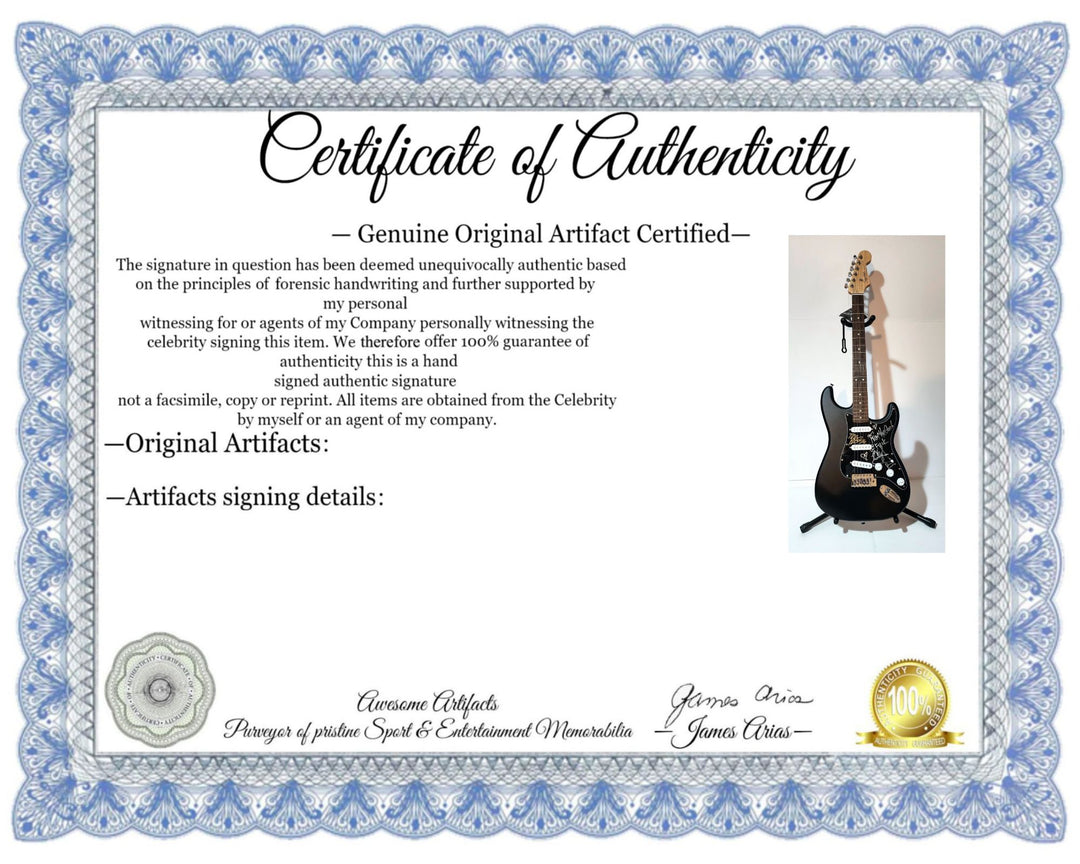 Trent Reznor, NIN & Marilyn Manson Fender Stratocaster electric guitar signed with proof