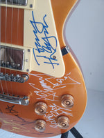 Load image into Gallery viewer, Kiss Gene Simmons, Paul Stanley, Ace Frehley, Peter Criss, Tommy Thayer, Eric Singer, Vinny Vincent and Bruce Kulick Les Paul electric guitar signed with proof
