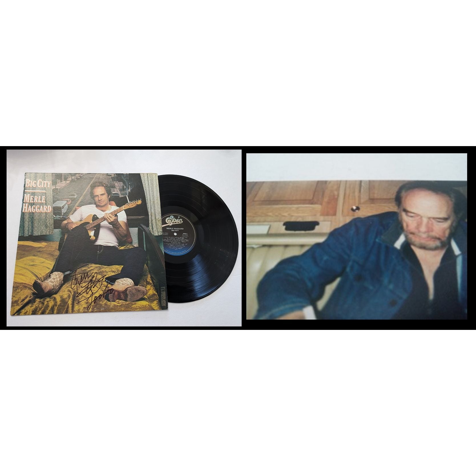 Merle Haggard Big City original LP signed