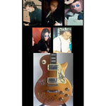 Load image into Gallery viewer, Ronnie James Dio, Ozzy Osbourne, Tony Iommi, Black Sabbath Les Paul style guitar signed with proof
