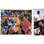 Load image into Gallery viewer, Kobe Bryant Los Angeles Lakers and Michael Jordan Chicago Bulls 16x20 photograph signed with proof
