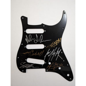 George Lynch Vivian Campbell Slash Joe Perry Alex Lifeson Jerry Cantrell Ritchie Blackmore Guitar legends stratocaster pickguard signed with