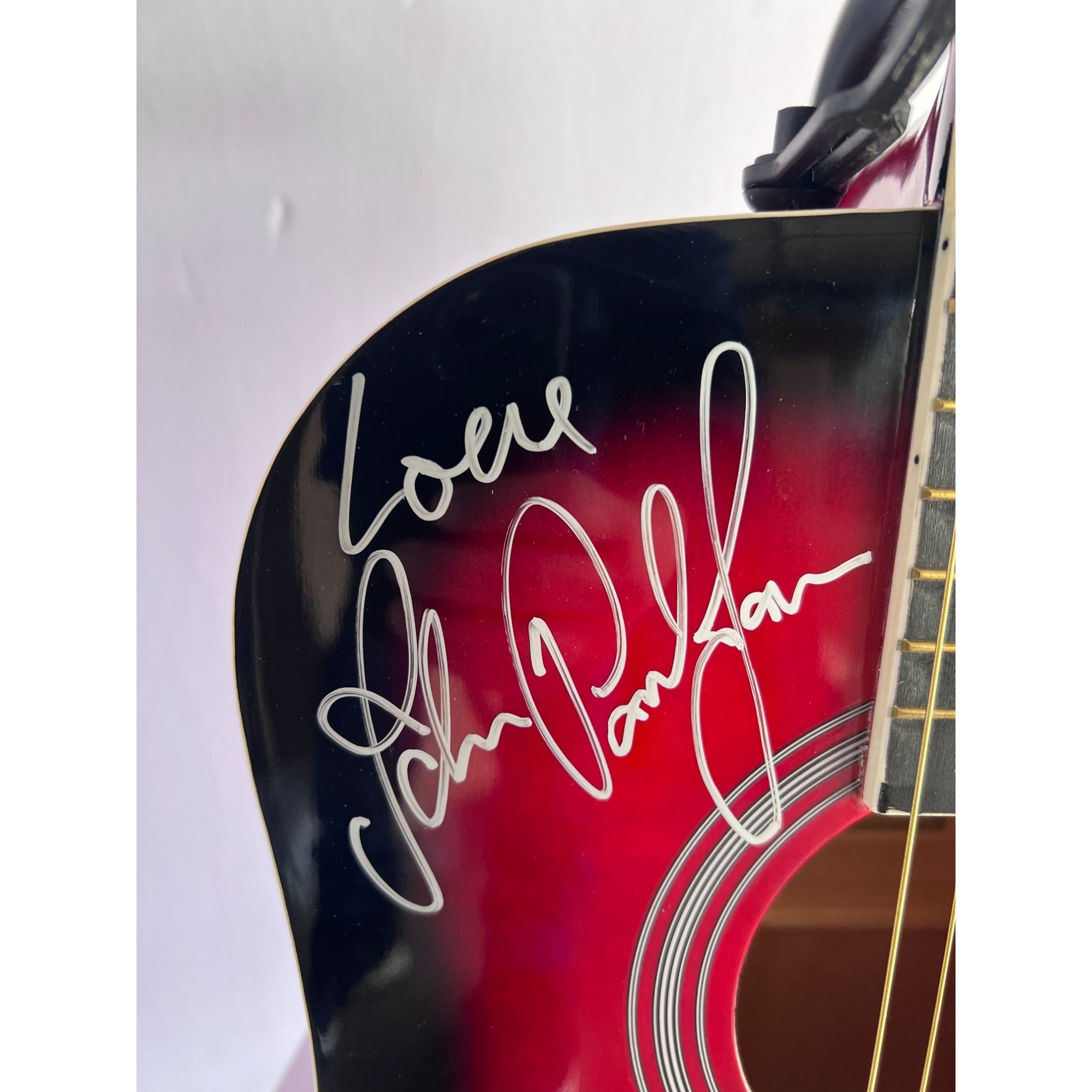 Led Zeppelin Robert Plant Jimmy Page John Paul Jones One of a Kind full size acoustic guitar signed with proof