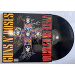 Load image into Gallery viewer, Guns n Roses, W. Axl Rose, Slash, Izzy Stradlin Appetite for Destruction album signed with proof
