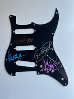 Load image into Gallery viewer, Eddie Van Halen, David Lee Roth, Alex Van Halen, Michael Anthony Fender Stratocaster guitar pickguard signed with proof
