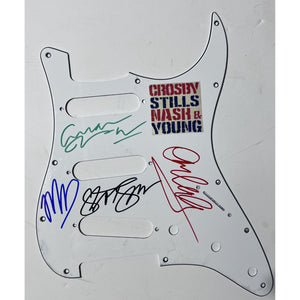 csny David Crosby Neil Young Graham Nash Stephen Stills  Stratocaster electric pickguard signed with proof
