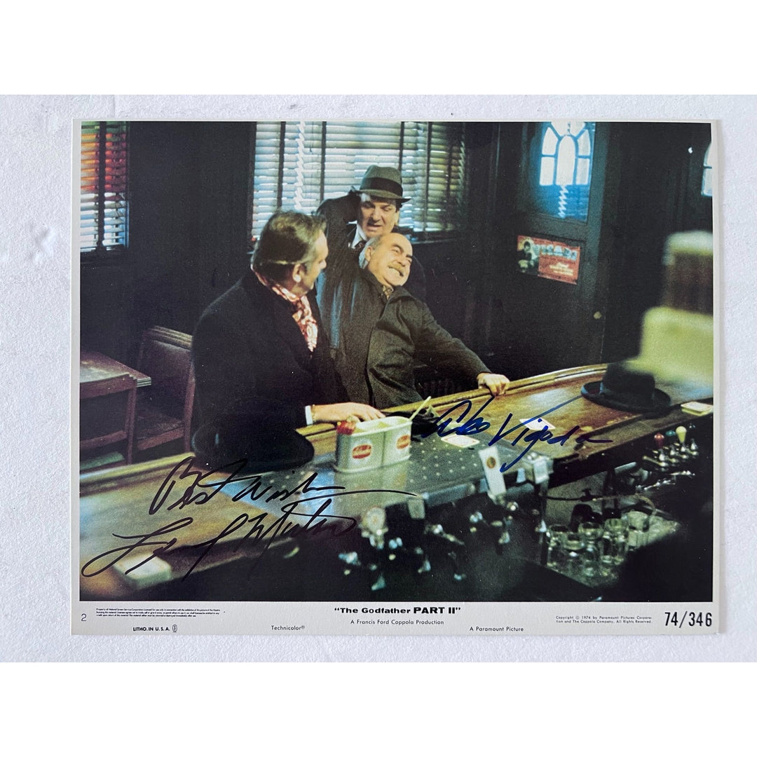 Lou Martini Jr. " Frank Hagen" and Abe Vigoda "Tessio" "The Godfather Part 11 " original 1974 Lobby signed