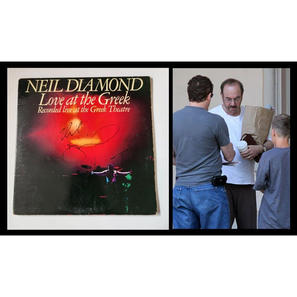 Neil Diamond Love at the Greek LP signed with proof