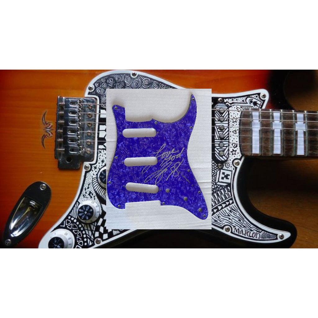 Prince Rogers Nelson Fender Stratocaster electric guitar pickguard one of a kind signed with proof