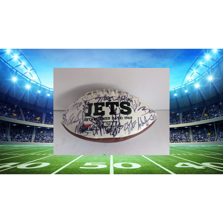 New York Jets Rex Ryan Braylon Edwards team signed football