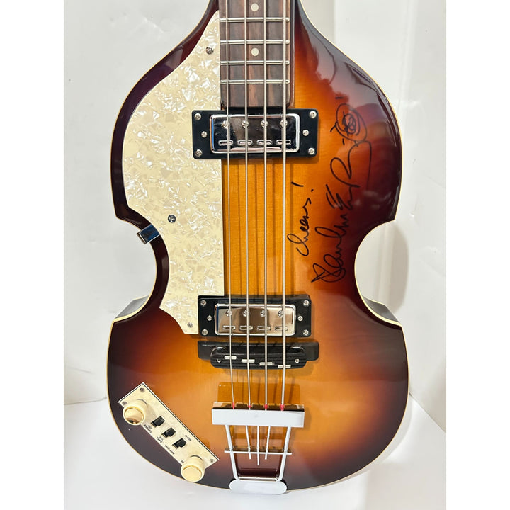 Paul McCartney of the Beatles & Wings Hofner left handed Bass guitar just like he played signed with proof