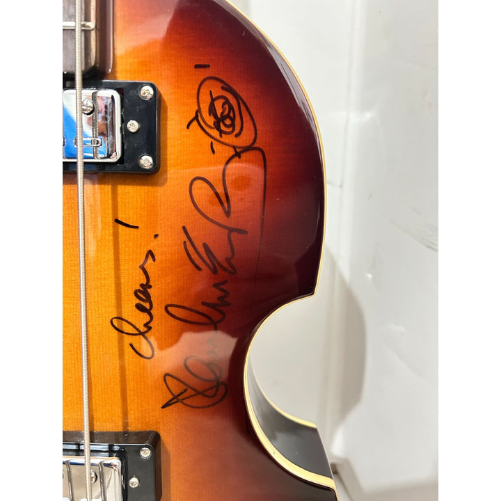 Paul McCartney of the Beatles & Wings Hofner left handed Bass guitar just like he played signed with proof