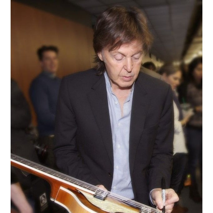 Paul McCartney of the Beatles & Wings Hofner left handed Bass guitar just like he played signed with proof