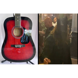 Chris Stapleton signed and inscribed "Broken Halos that used to shine" One of a Kind full size acoustic guitar signed with proof