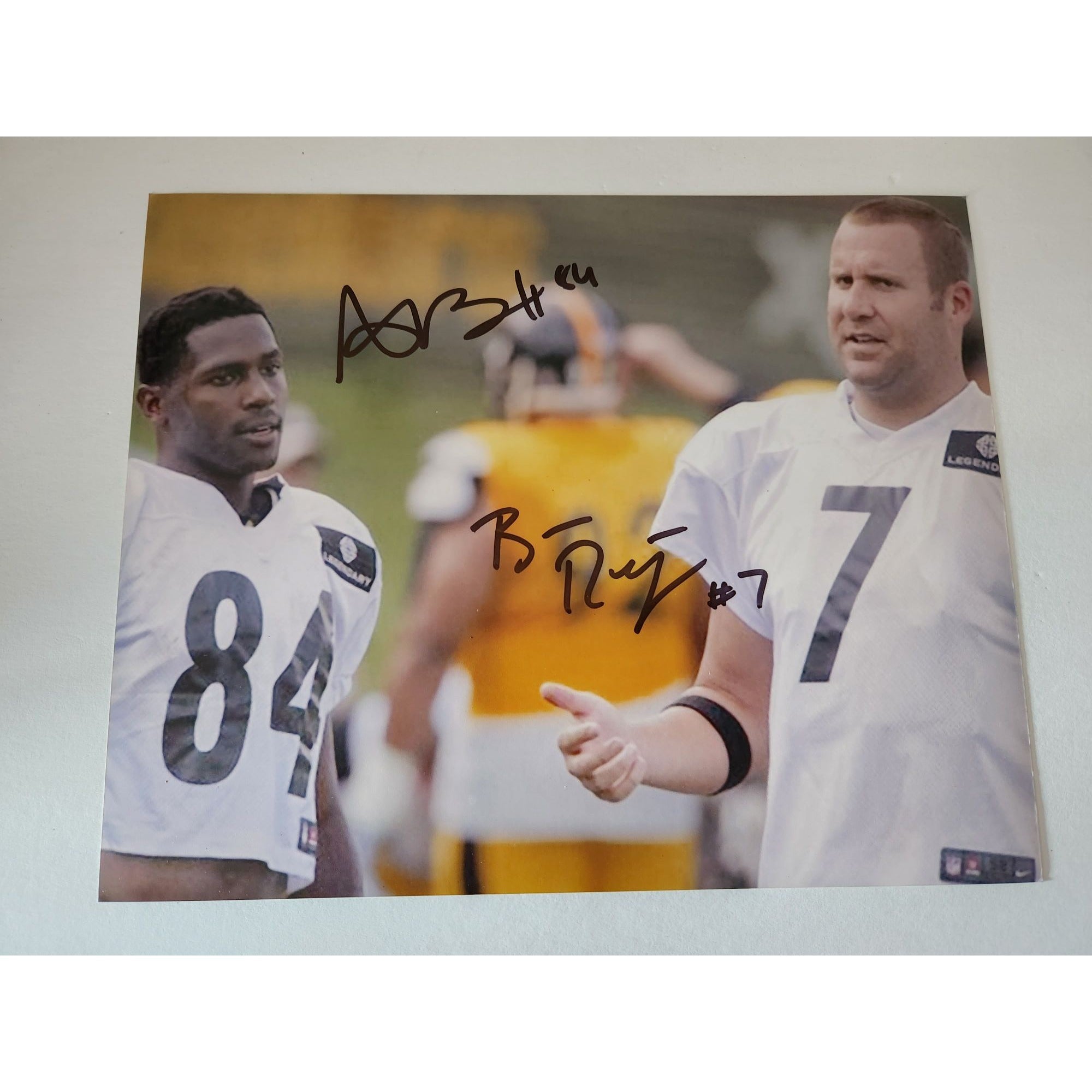 Pittsburgh Steelers Ben Roethlisberger Antonio Brown 8x10 photo signed