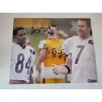 Load image into Gallery viewer, Pittsburgh Steelers Ben Roethlisberger Antonio Brown 8x10 photo signed
