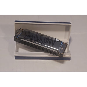 Mick Jagger harmonica signed with proof