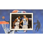 Load image into Gallery viewer, Luka Doncic Kyrie Irving Dallas Mavericks 8x10 photo signed with proof with free acrylic frame
