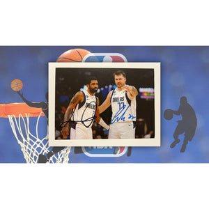 Luka Doncic Kyrie Irving Dallas Mavericks 8x10 photo signed with proof with free acrylic frame