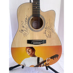 Load image into Gallery viewer, Ed Sheeran signed with sketch one of a kind full size acoustic guitar signed with proof
