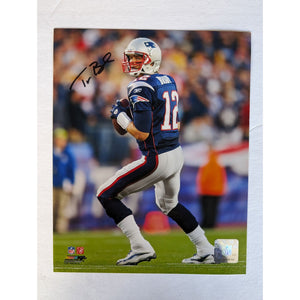 Tom Brady New England Patriots the GOAT 8x10 photo signed with proof