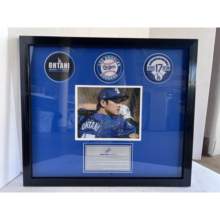 Shohei Ohtani Los Angeles Dodgers 8x10 photo signed and framed 25x22 inch with proof