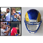 Load image into Gallery viewer, Cooper Kupp Matt Stafford Aaron Donald 2021 Los Angeles Rams Super Bowl Champions team signed Riddell Speed Pro helmet

