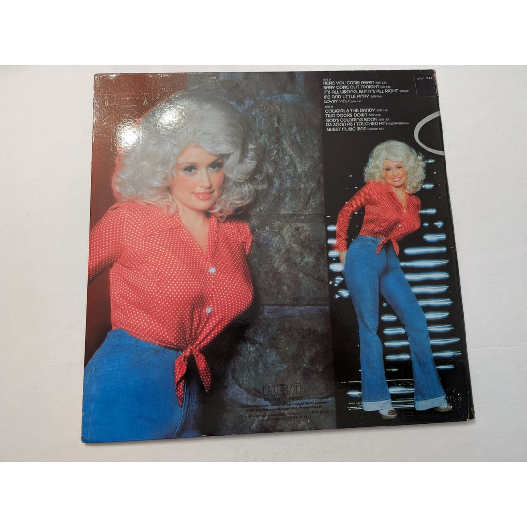 Dolly Parton Here You Come Again original LP sign with proof