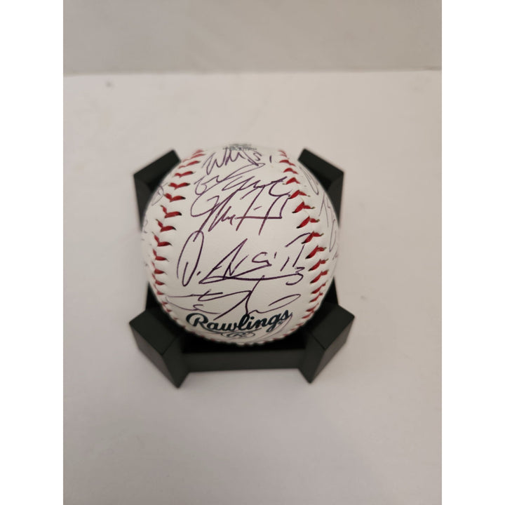 Freddie Freeman Atlanta Braves 2021 World Series champions team signed baseball with proof