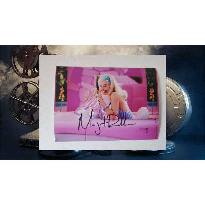 Margot Robbie Barbie Ken and Barbie 5x7 photo signed with proof