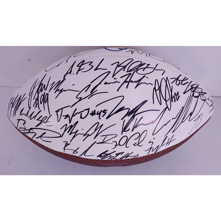 Los Angeles Rams 2021-22 team signed football with proof