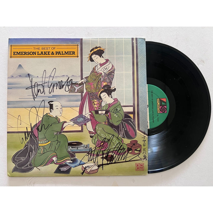 Emerson Lake and Palmer Best Hits original LP signed