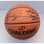Load image into Gallery viewer, Michael Jordan and Kobe Bryant Spalding NBA model basketball signed with proof
