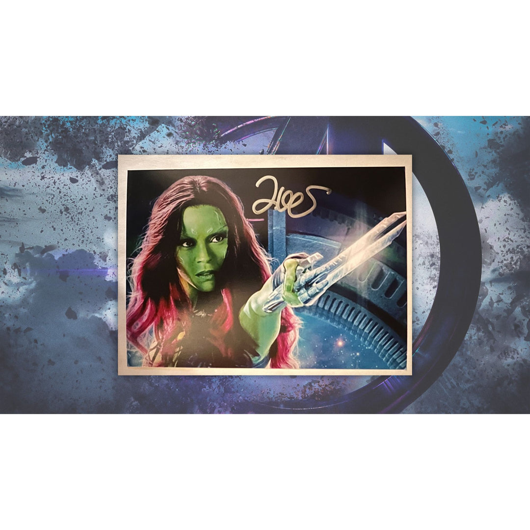 Zoe Saldana Gamora Guardians of the Galaxy 5x7 photo signed with proof