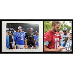 Detroit Lions Jared Goff and Shane Zylstra 8x10 photo signed with proof