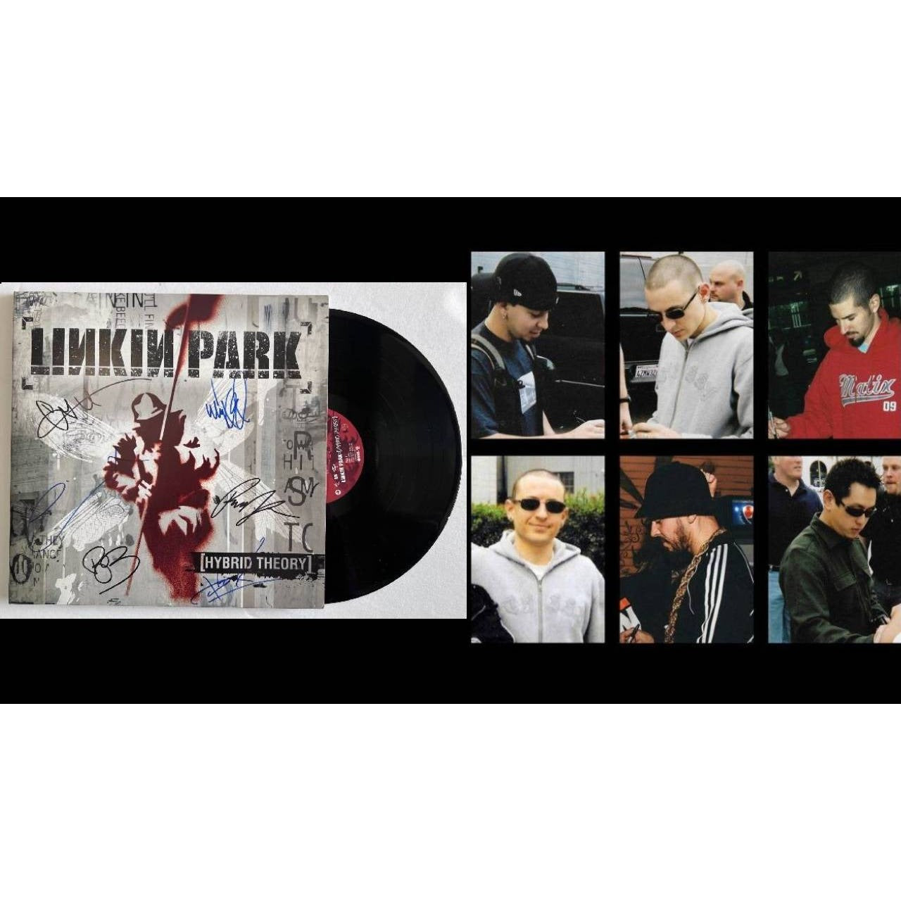 Linkin Park, Chester Bennington, Mike Shinoda ' Hybrid Theory' album signed with proof