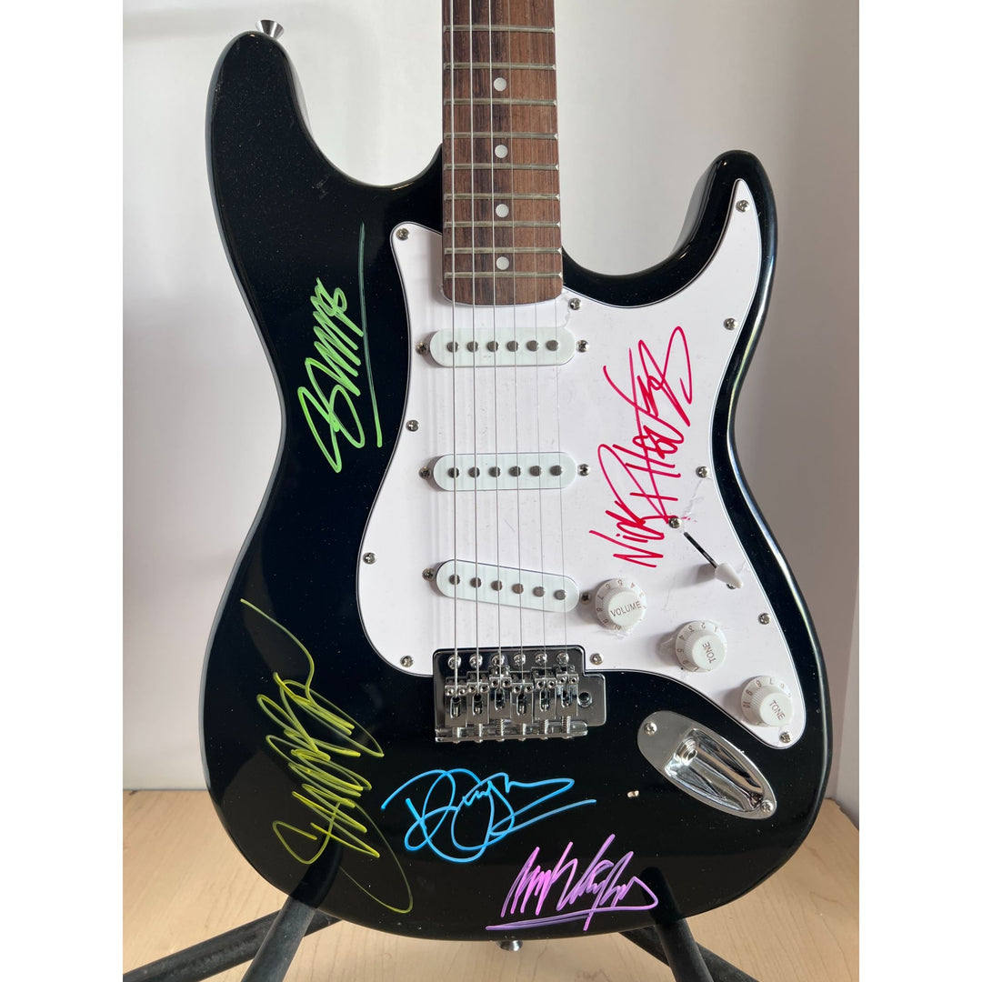 Simon Lebon Nick Rhodes John Taylor Andy Taylor Stratocaster full size electric guitar signed with proof