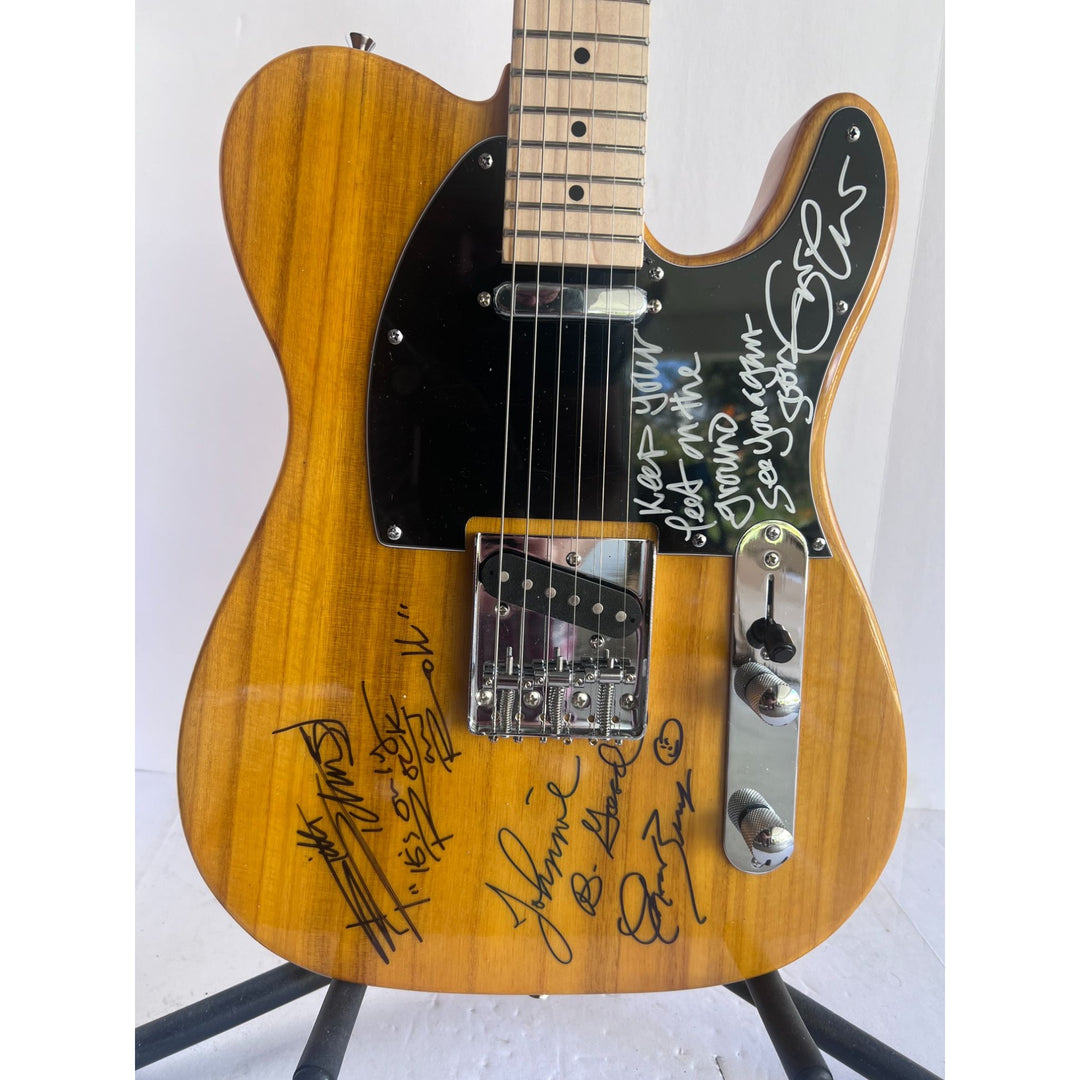 Keith Richards Eric Clapton Chuck Berry signed and inscribed Telecaster full size electric guitar signed with proof